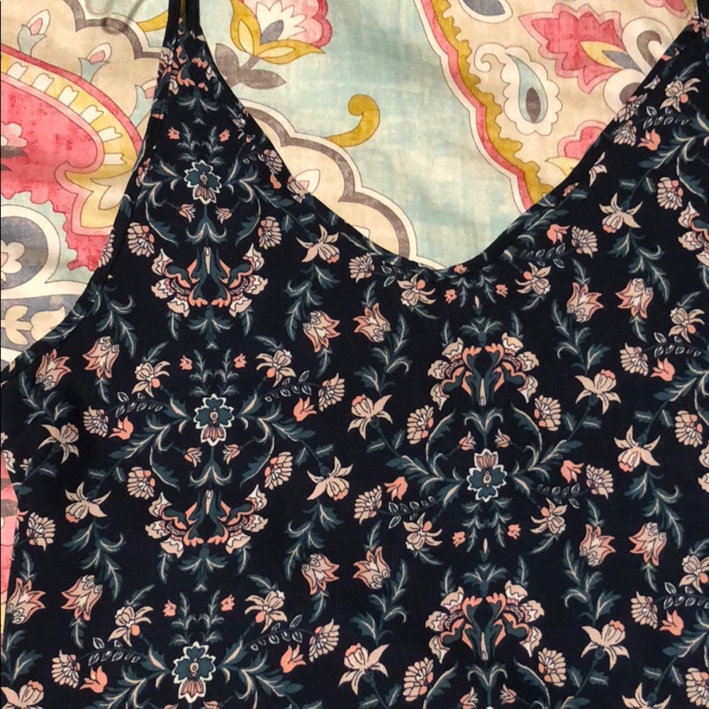 Blue and Pink Floral Tank